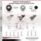 Service Caster 3 Inch Chrome Hooded Neoprene Rubber Grip Ring Stem Casters with Brake SCC, 4PK SCC-GN03S310-NPRB-BC-B-4 - alternate 3